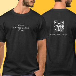 Camiseta Sitio Web del Personalizado de código QR negro Sim