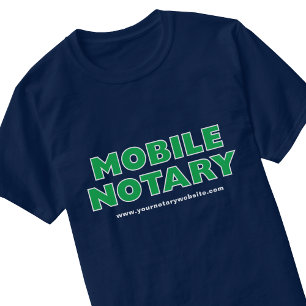 Camiseta Sitio web editable de notario público móvil de la 
