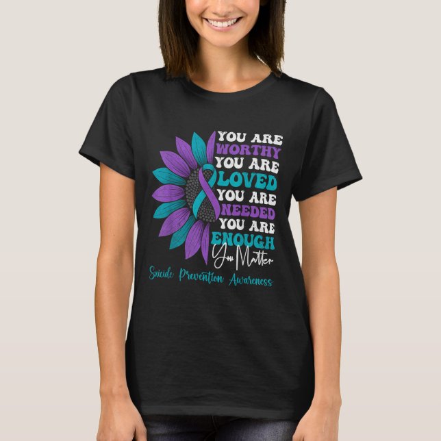 Camiseta Sitive Motivational Suprt Suicide Prevention Aware (Anverso)