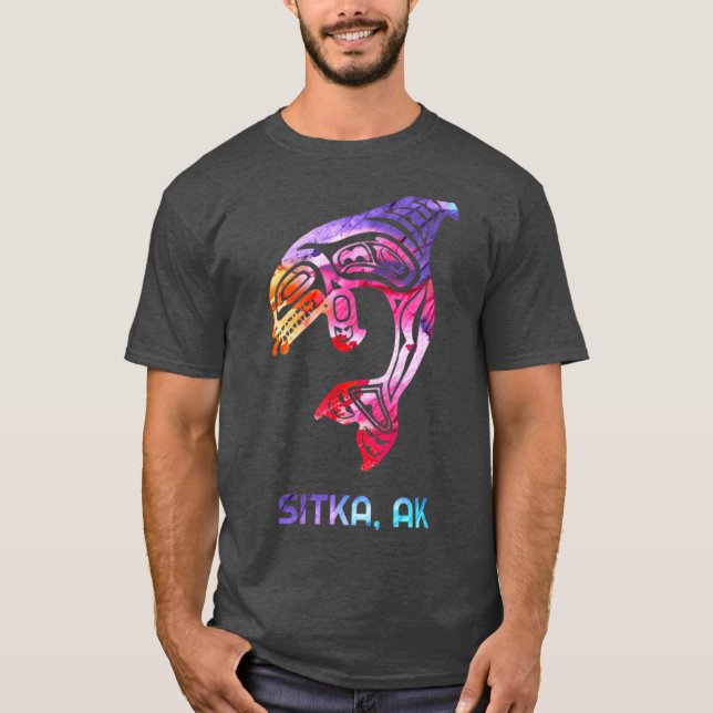 Camiseta Sitka Alaska PNW Native American Indian Orca (Anverso)