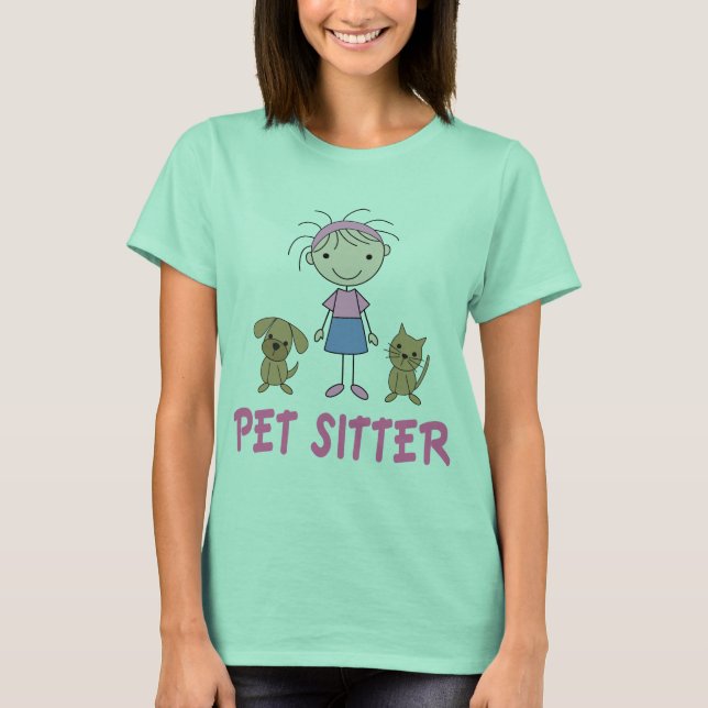 Camiseta Sitter Mascota de ocupación de perro (Anverso)