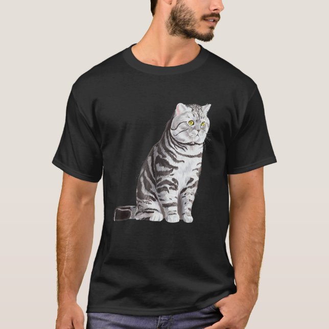 Camiseta Sitting British Shorthair Cat (Anverso)