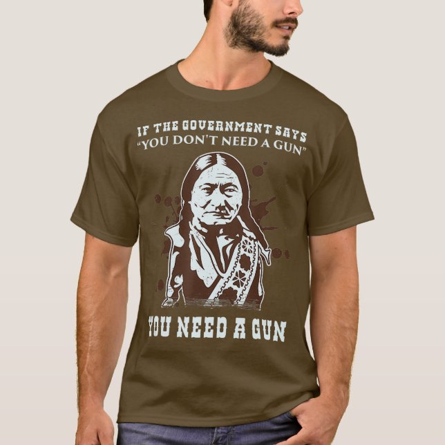 Camiseta Sitting Bull 22ª Enmienda Pro Guns Dueño (Anverso)