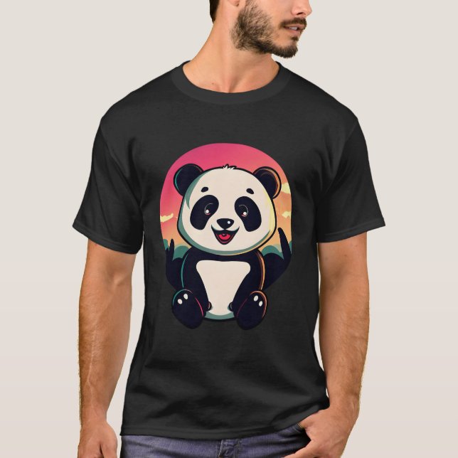Camiseta Sitting Panda Round (Anverso)