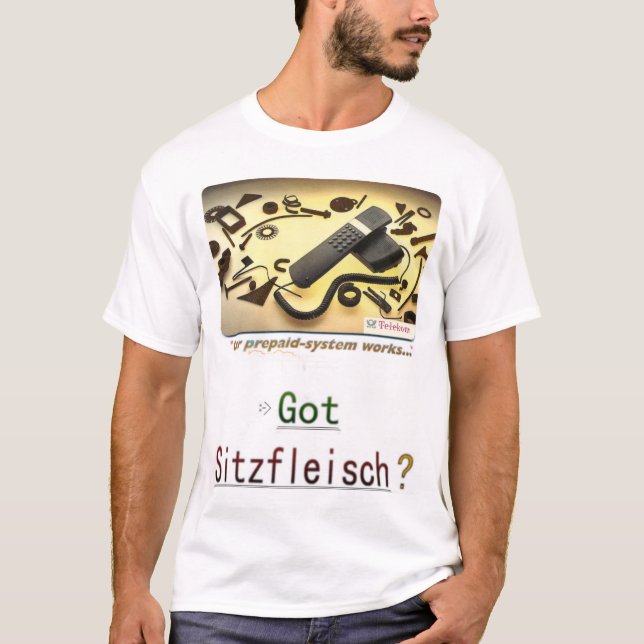 Camiseta ¿Sitzfleisch conseguido? (Anverso)