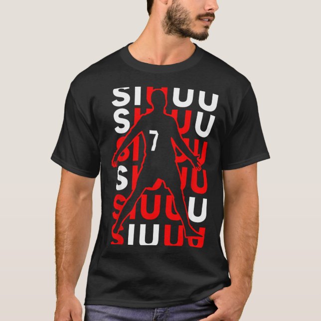 Camiseta Siuuuu Funny Soccer Present For Soccer Lovers Fan  (Anverso)