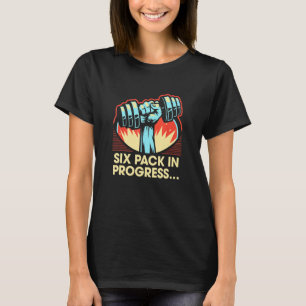 Camiseta Six Pack En Progreso Divertido Humor De Entrenamie