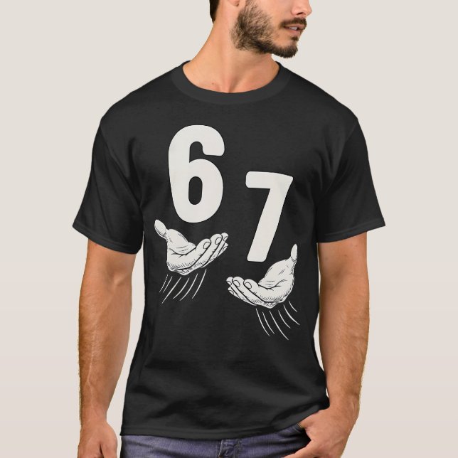 Camiseta Six Seven 67 6 7 67 Boys Youth 6-7 Meme Hands Funn (Anverso)