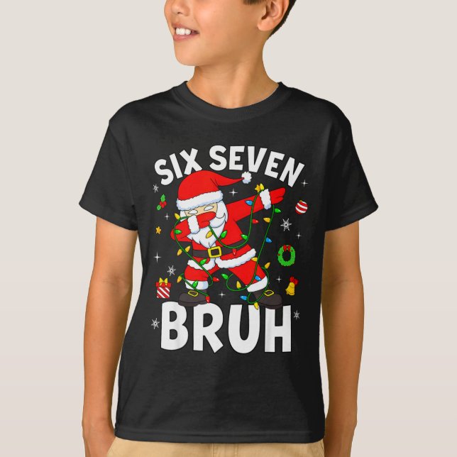 Camiseta Six Seven 67 Gen Z Alpha Meme Bruh Christmas Dabbi (Anverso)