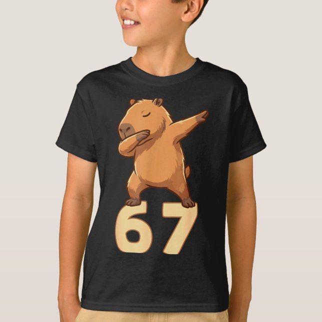 Camiseta Six Seven 67 Meme Capybara Funny 67 Capybara For K (Anverso)