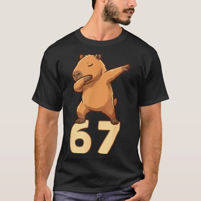 Camiseta Six Seven 67 Meme Capybara Funny 67 Capybara For K (Anverso)
