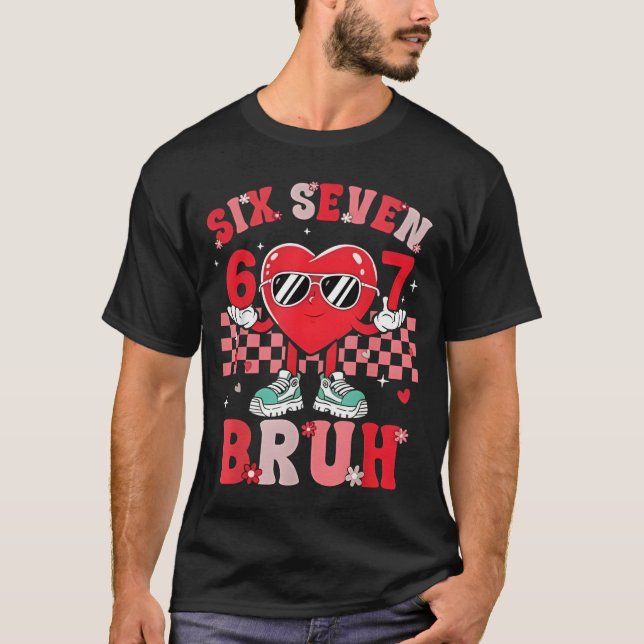 Camiseta Six Seven 67 Meme Cool Valentine’s for Teens Boys  (Anverso)