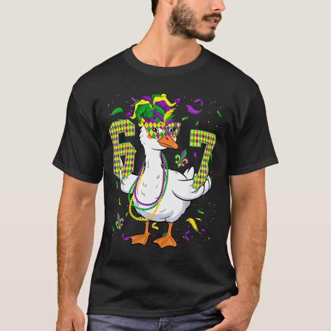 Camiseta Six Seven 67 Meme Goose With Jester Hat &amp; Bead (Anverso)