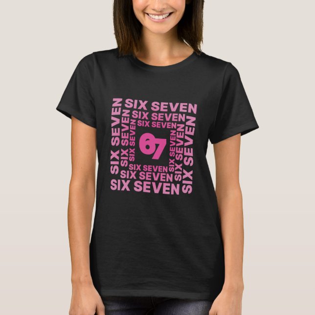 Camiseta Six Seven 67 Pink Graphic T-Shirt (Anverso)