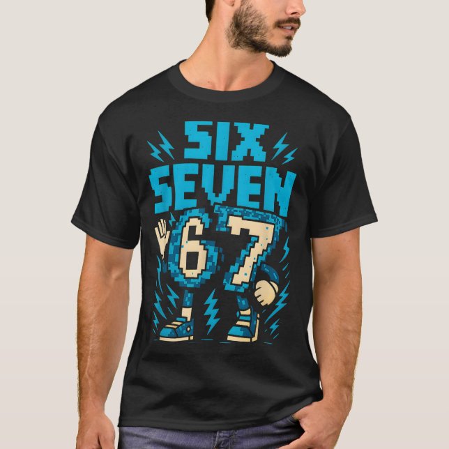 Camiseta Six Seven 67 Xel Gamer Apparel Retro Block Style A (Anverso)