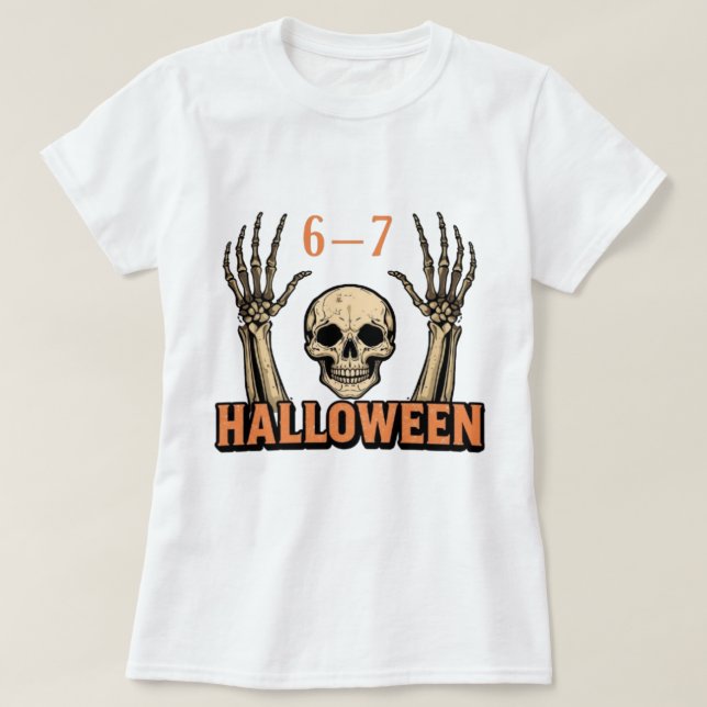 Camiseta Six Seven 6-7 Minimal Typography Design (Diseño del anverso)