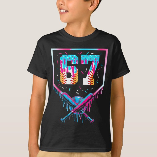Camiseta Six Seven Baseball Ice Cream Drip Cool 67 Gen Alph (Anverso)