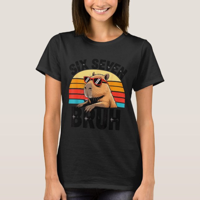 Camiseta Six Seven Bruh 67 Meme Capybara  (Anverso)