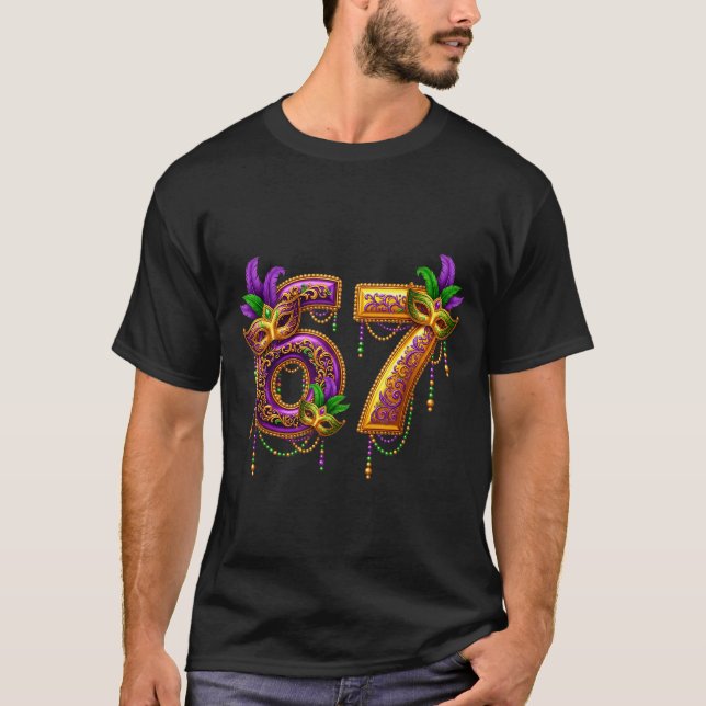 Camiseta Six Seven Carnaval Festival 67 Meme Funny Mardi Gr (Anverso)