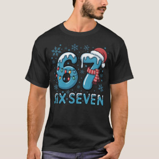 Camiseta Six Seven Christmas Ice Numbers | Festive Frozen 