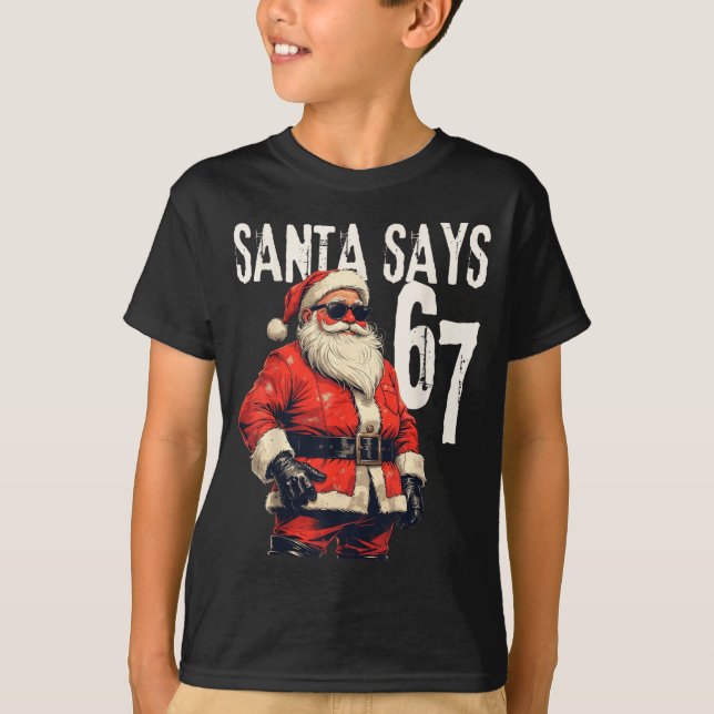 Camiseta Six Seven Christmas Meme 67 Funny  (Anverso)