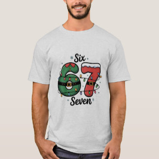 Camiseta Six Seven Christmas Meme Funny Pop Culture 