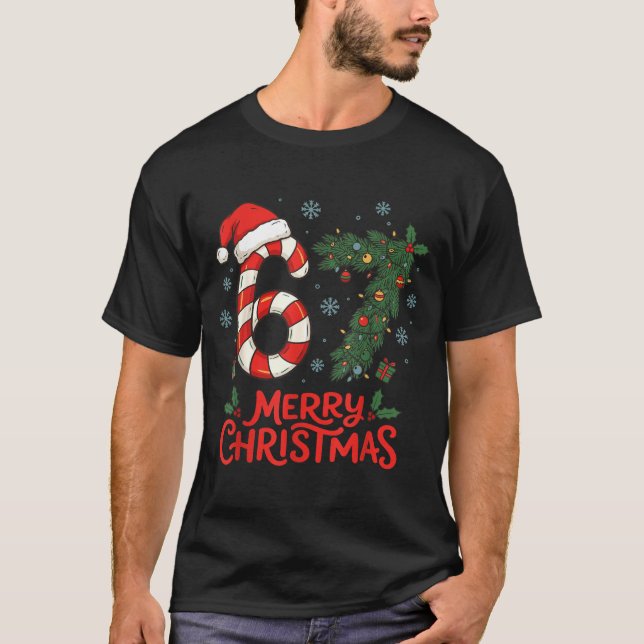 Camiseta Six Seven Funny 6 7 Meme Christmas  (Anverso)