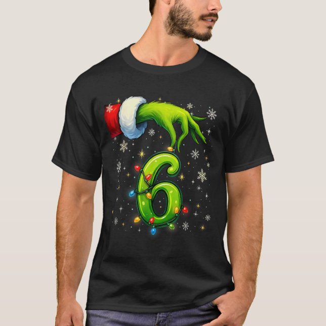 Camiseta Six Seven Funny Christmas Meme Couple Matching  (Anverso)