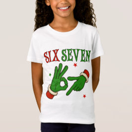 Camiseta Six Seven Grinch Hand OK Sign Trendy Christmas 
