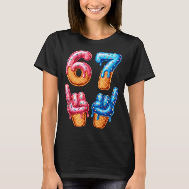 Camiseta Six Seven Ice Cream Drip 67  (Anverso)