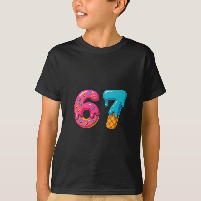 Camiseta Six Seven Ice Cream Drip Meme 67 Sport Funny Trend (Anverso)
