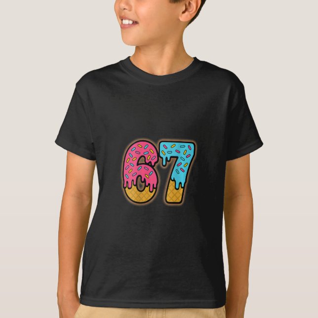 Camiseta Six Seven Ice Cream Drip Sport 67 Fun Mason Meme ( (Anverso)
