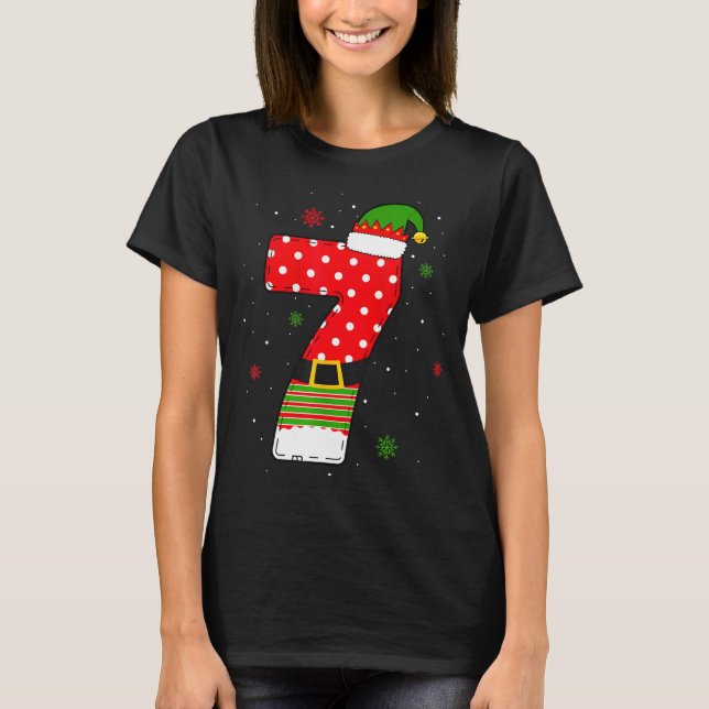 Camiseta Six Seven Matching 67 Christmas Elf Hat Meme Gen A (Anverso)