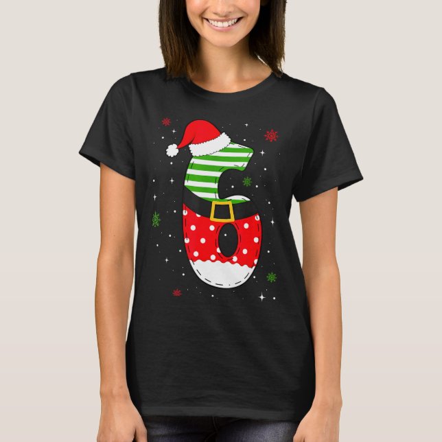Camiseta Six Seven Matching 67 Christmas Santa Hat Meme Gen (Anverso)