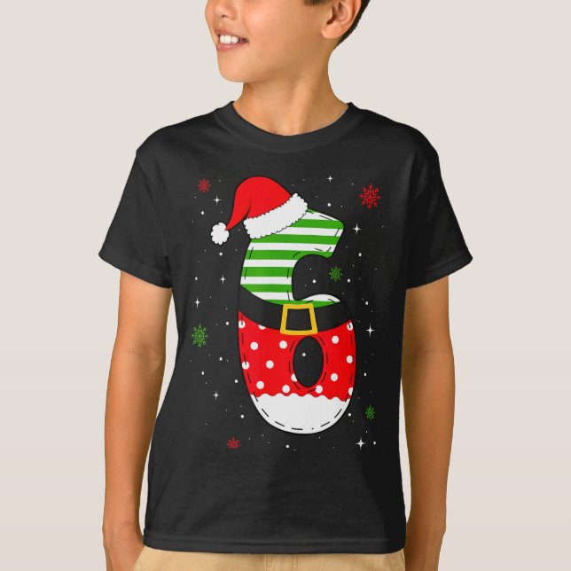 Camiseta Six Seven Matching 67 Christmas Santa Hat Meme Gen (Anverso)