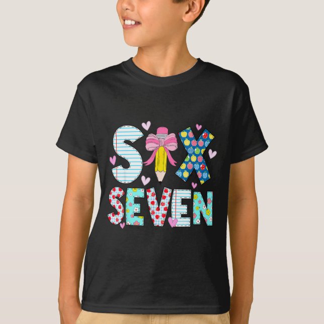 Camiseta Six Seven Meme 67 Teacher Women Students Kids 6-7  (Anverso)