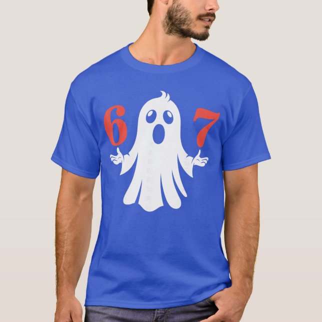 Camiseta Six Seven Meme 6 7 Halloween Ghost Costume (Anverso)