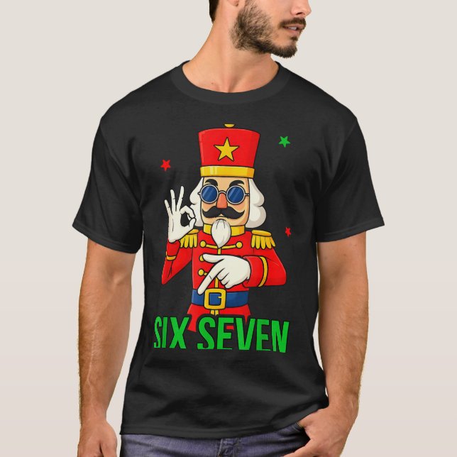 Camiseta Six Seven Meme Funny Holiday Toy Soldier  (Anverso)