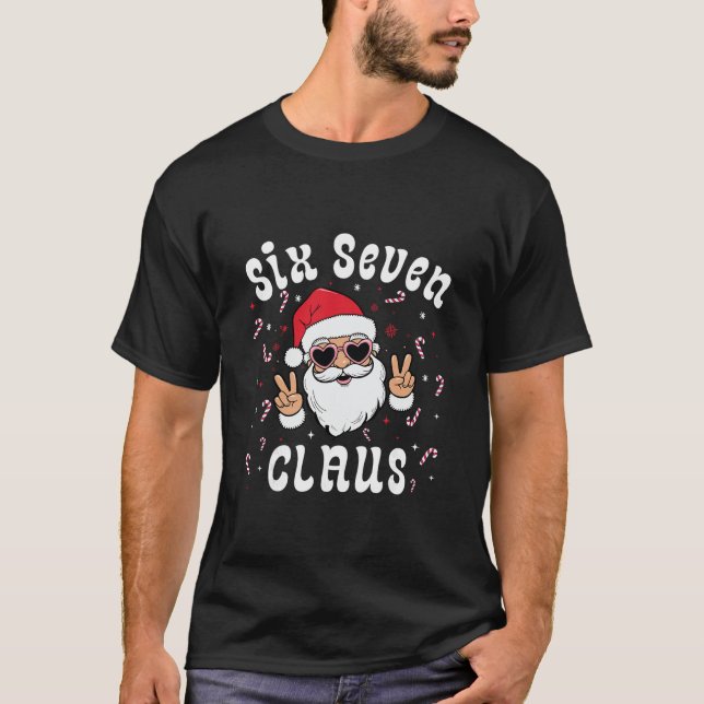 Camiseta Six Seven Santa Claus Funny 67 Christmas Meme Boys (Anverso)