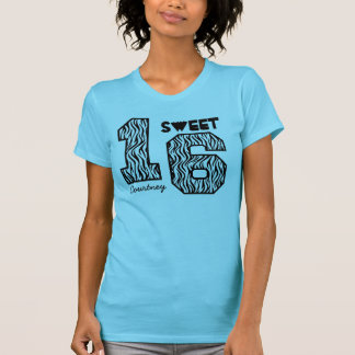 Camiseta Sixteeen dulce nombre de encargo V93 de la cebra