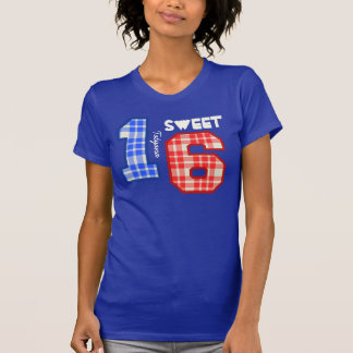 Camiseta Sixteeen dulce nombre de encargo V94D de la TELA