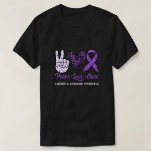 Camiseta Sjogren: Conciencia, paz, amor, cura la leopa