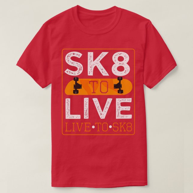 CAMISETA SK8 PARA VIVIR (Diseño del anverso)