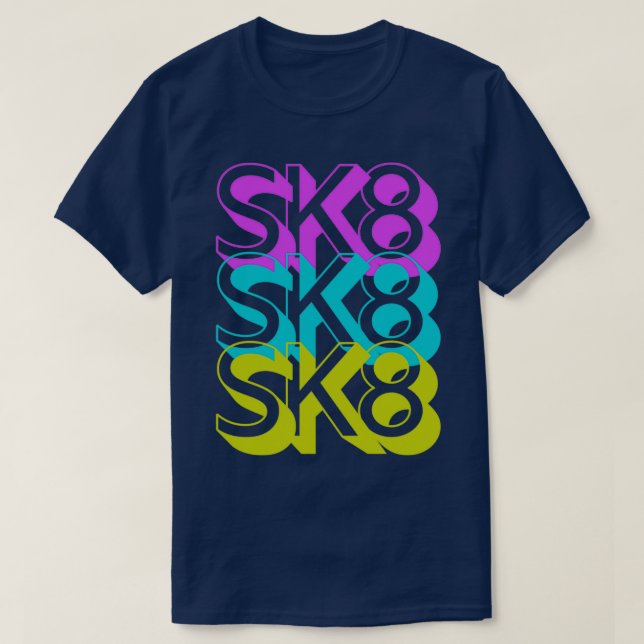 Camiseta Sk8 Sk8 Sk8 Sigue Patinando (Diseño del anverso)