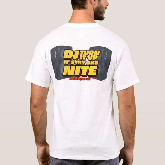 Camiseta Sk8LikeYou DJ Turn It Up Mens - White (Reverso)