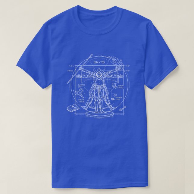 Camiseta SK-73 - Azul (Diseño del anverso)