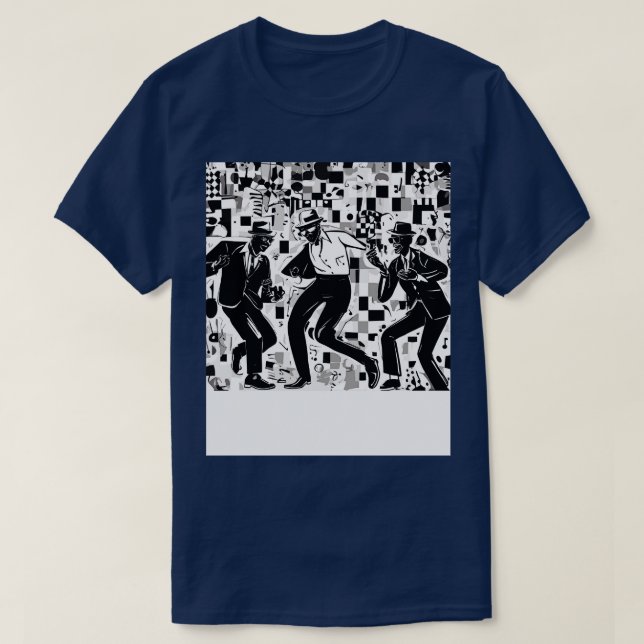 Camiseta ska bailando dos tonos (Diseño del anverso)