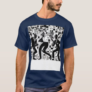 Camiseta ska bailando dos tonos