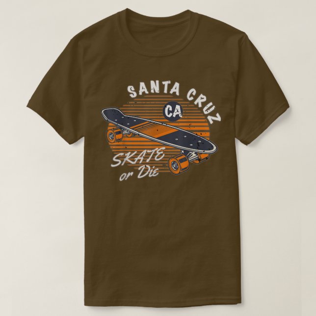 Camiseta Skate Board Retro Vintage Santa Cruz (Diseño del anverso)