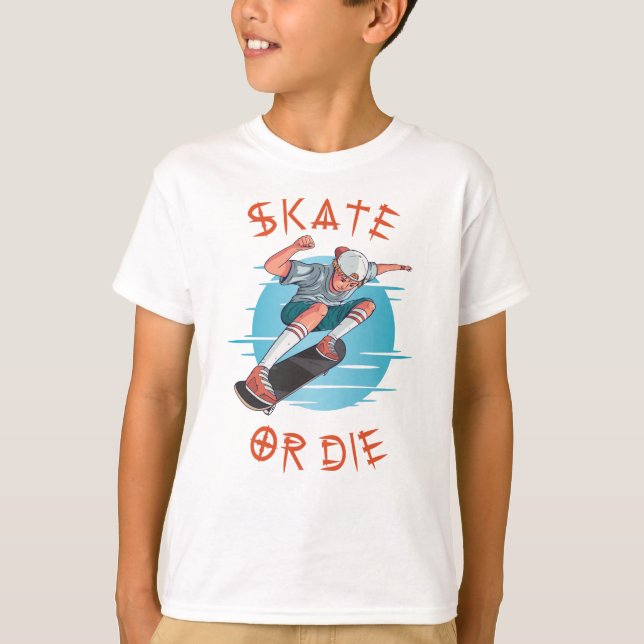 Camiseta Skate o muere Skateboard Boy (Anverso)